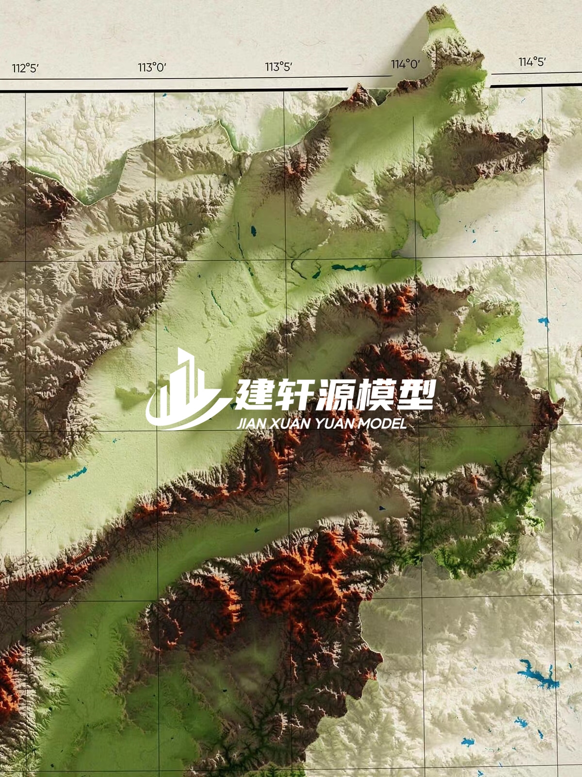 柘荣地形模型制作